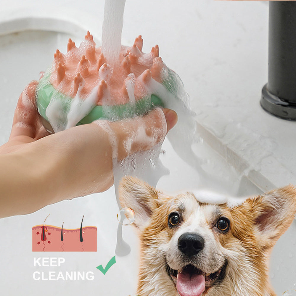 2-in-1 Pet Bath & Massage Brush